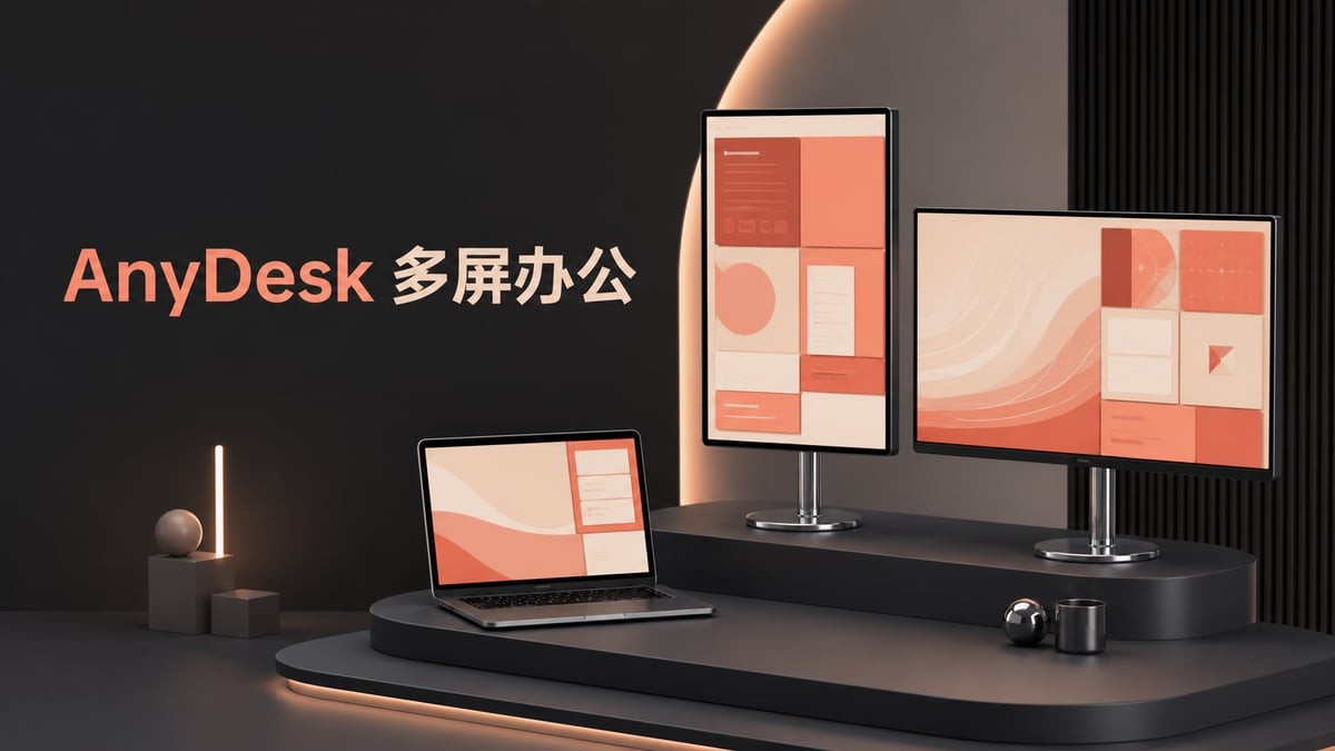 AnyDesk 多显示器与清晰度设置指南：屏幕选择、缩放和远程办公体验